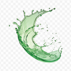 realistic 3d dynamic clean water splash in lemon color isolated on transparent background