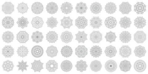 Sacred Mandala Pack, 50 Elegant Vector Illustrations