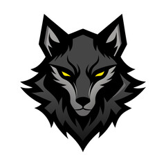 Mystic Wolf Emblem with Foggy Accents and Angular Features for Dark Fantasy Branding