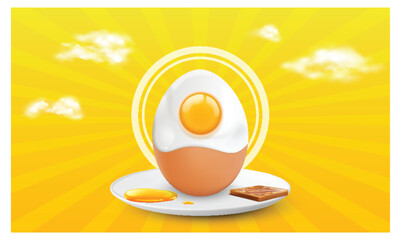World Egg day vector illustration for poster and banner designs.