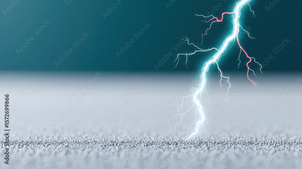 Aufkleber close up of a lightning bolt striking a textured surface