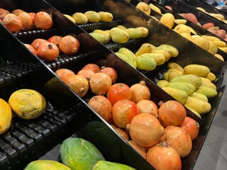Fruit stall at local market or supermarket