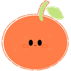 laughing tangerine illustration