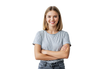 Obraz premium portrait of a young woman isolated on white