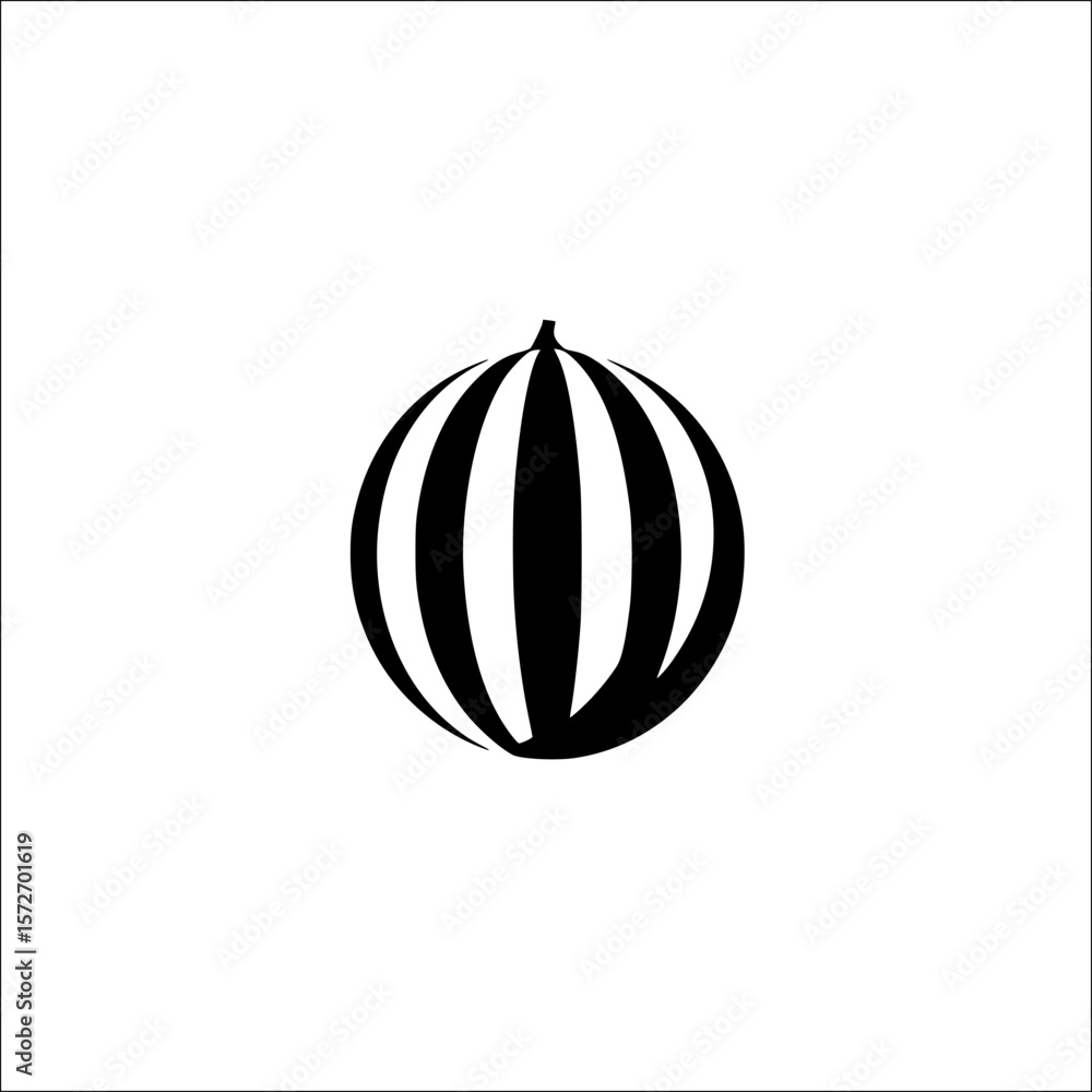 Aufkleber Silhouette pictogram set of simple vector icons showcasing various round objects for use in design and graphics