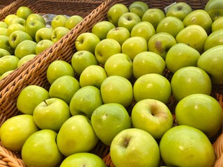 green apples at local market
