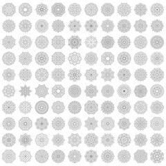 100 Mandala Bundle, Intricate Line Art for Print & Digital Use