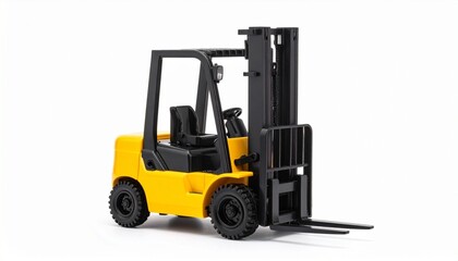 Fototapeta premium forklift truck isolated on white