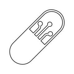 Drug technology line icon