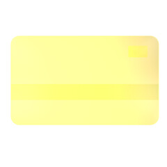 Yellow plastic credit card