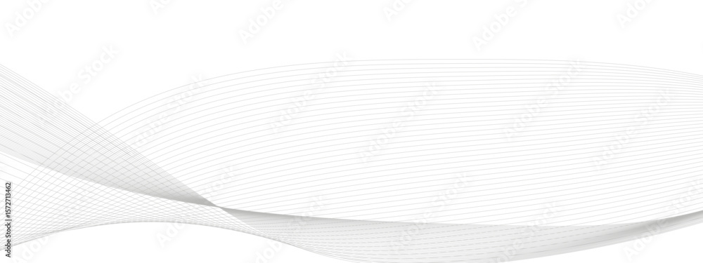 Poster abstract wavy technology curve lines on transparent background isolated. grey wave swirl, frequency 