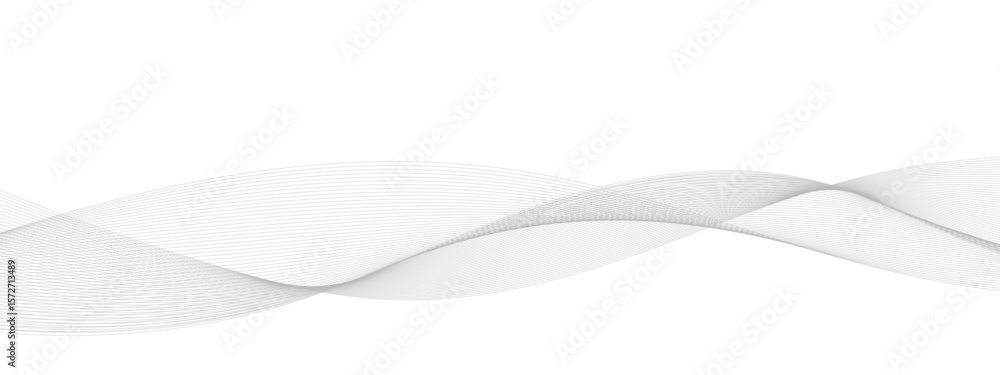 Poster abstract wavy technology curve lines on transparent background isolated. grey wave swirl, frequency 