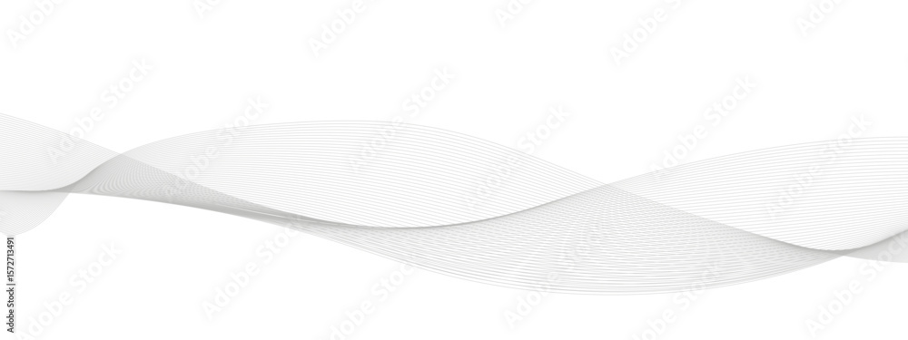 Poster abstract wavy technology curve lines on transparent background isolated. grey wave swirl, frequency 