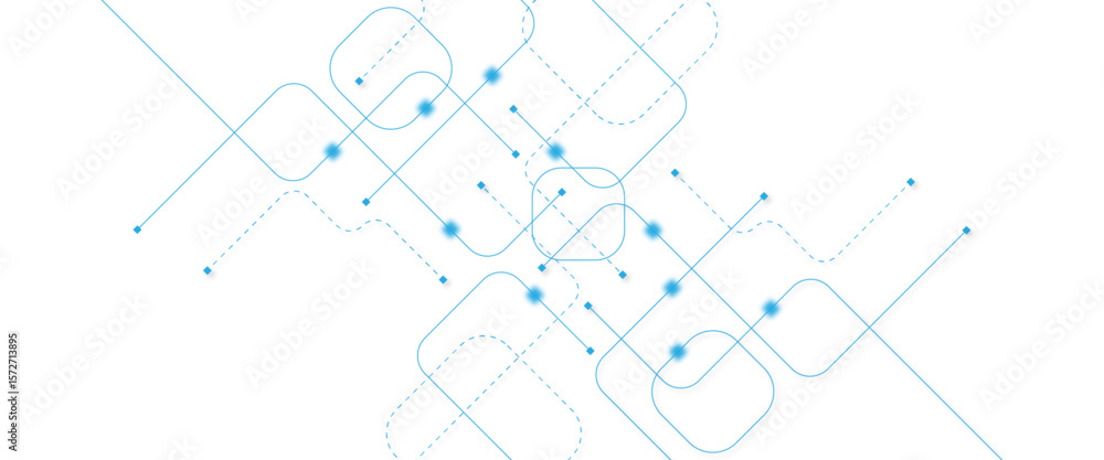 Poster abstract futuristic technology background. technology background with crossed lines and dots.