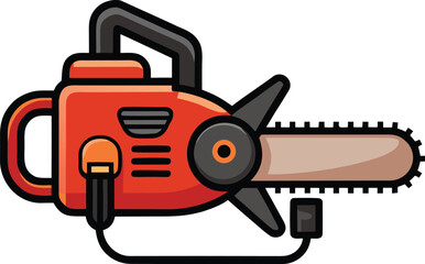 Fototapeta premium electric chainsaw with visible cord and plug bold view