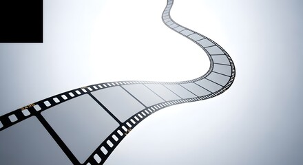 Fototapeta premium Film Strip Winding Path Movie Industry Concept