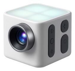 An interactive projector toy for a family entertainment room, projecting games onto walls and floors for active play.