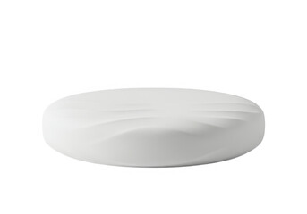 A white bar of soap with a wavy design sits on a transparent background, ready for use