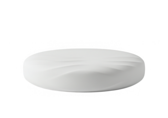 A white bar of soap with a wavy design sits on a transparent background, ready for use