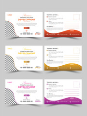Creative corporate business Modern postcard or  EDDM design template..