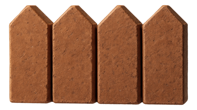 Brick garden border, used for a sturdy and traditional flower bed edge in a family home garden.