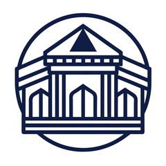 vector illustration of an ancient greek temple