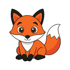 Adorable Cartoon Fox Illustration"