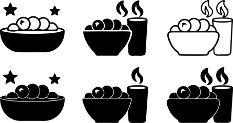 iftar food icon  with outline  glyph  and filled o.eps