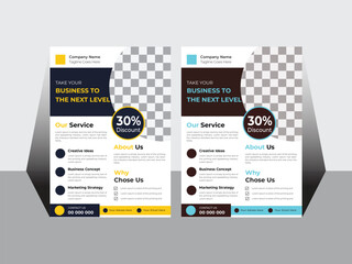 Corporate business flyer template design 