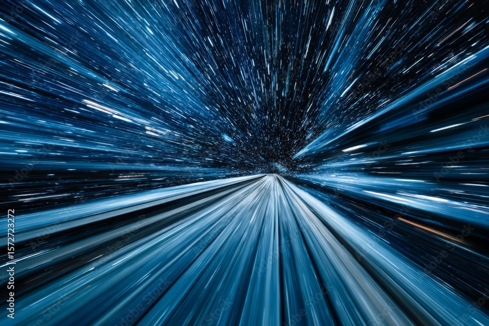 Poster dynamic motion effect captures the essence of speed through abstract lines and vibrant colors