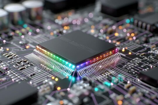 Computer chip technology circuit board microchip processor electronics computing hardware