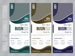 Unique Roll up banner design template