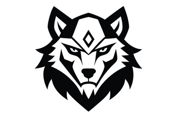 White Arctic Wolf Head – Cold Climate Vector Illustration