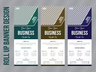 Creative professional business roll up banner design template