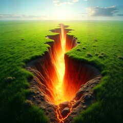 Earthquakes and lava in various forms And the ground conditions in different air