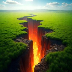 Earthquakes and lava in various forms And the ground conditions in different air