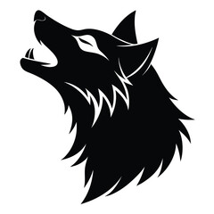 Howling Wolf Logo Design – Predator Animal Vector for Branding and Print
