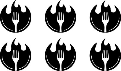 simple hot food logo template  fire with fork logo (1).eps