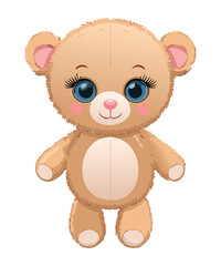 Sweet Beige Teddy Bear Lovable Expression