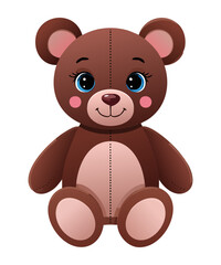 Adorable Dark Brown Teddy Bear Brown Eyes