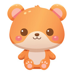 Charming Orange Bear Dark Nose Accent