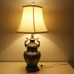 lamp on the table