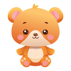 Adorable Cartoon Bear Animal Character