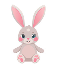 Gentle Plush Rabbit Toy Artwork