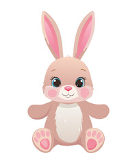 Adorable Light Brown Bunny Character