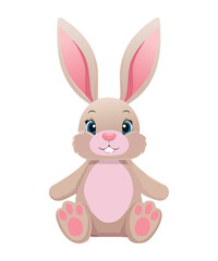 Gentle Light Brown Bunny Illustration
