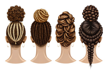 vector illustration of a set of cones