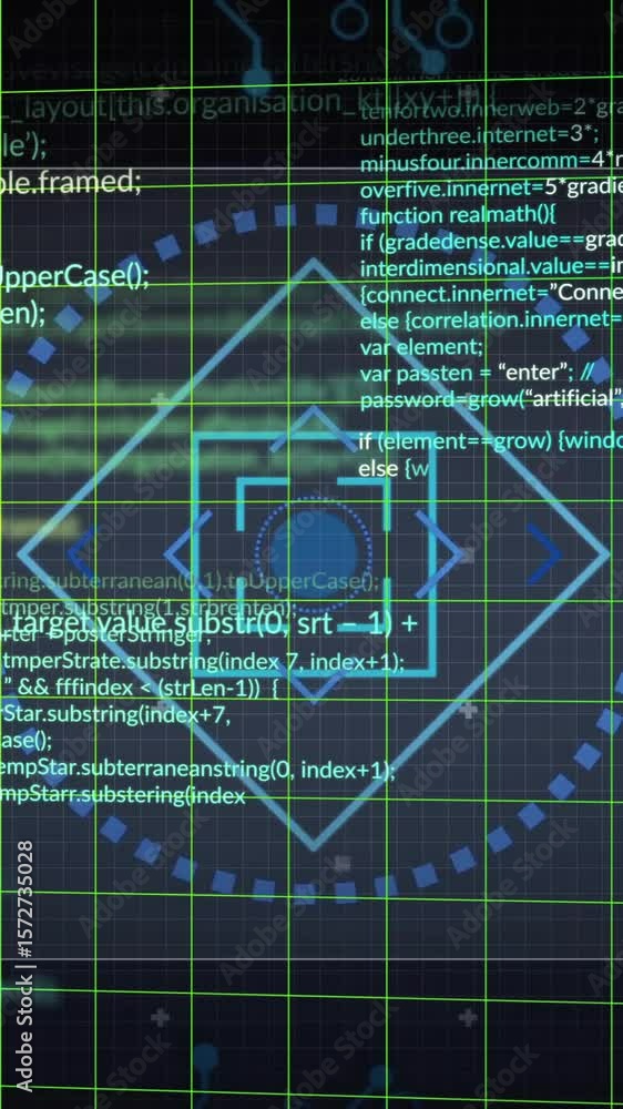 Poster animation of network of connections over data processing