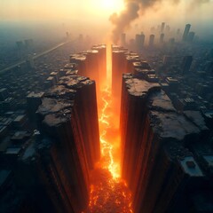 Earthquakes and lava in various forms And the ground conditions in different air