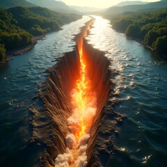 Earthquakes and lava in various forms And the ground conditions in different air